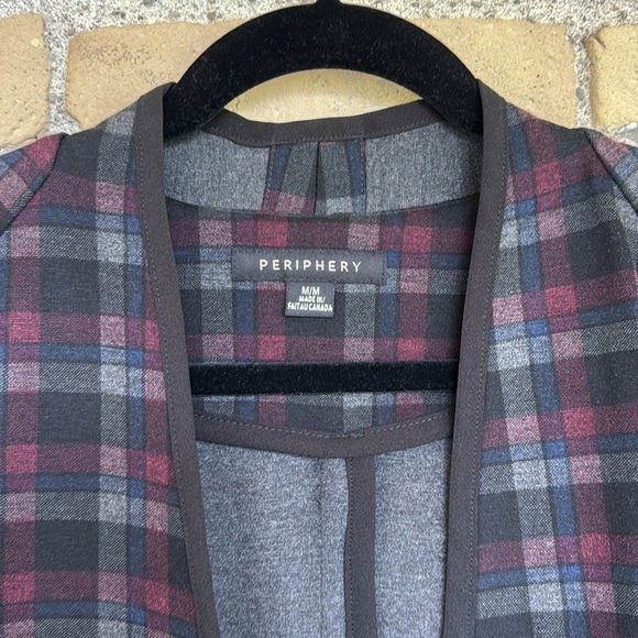 New Periphery Plaid Open Front Jacket - Picture 2 of 4